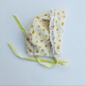 Vintage baby girl floral bonnet💗